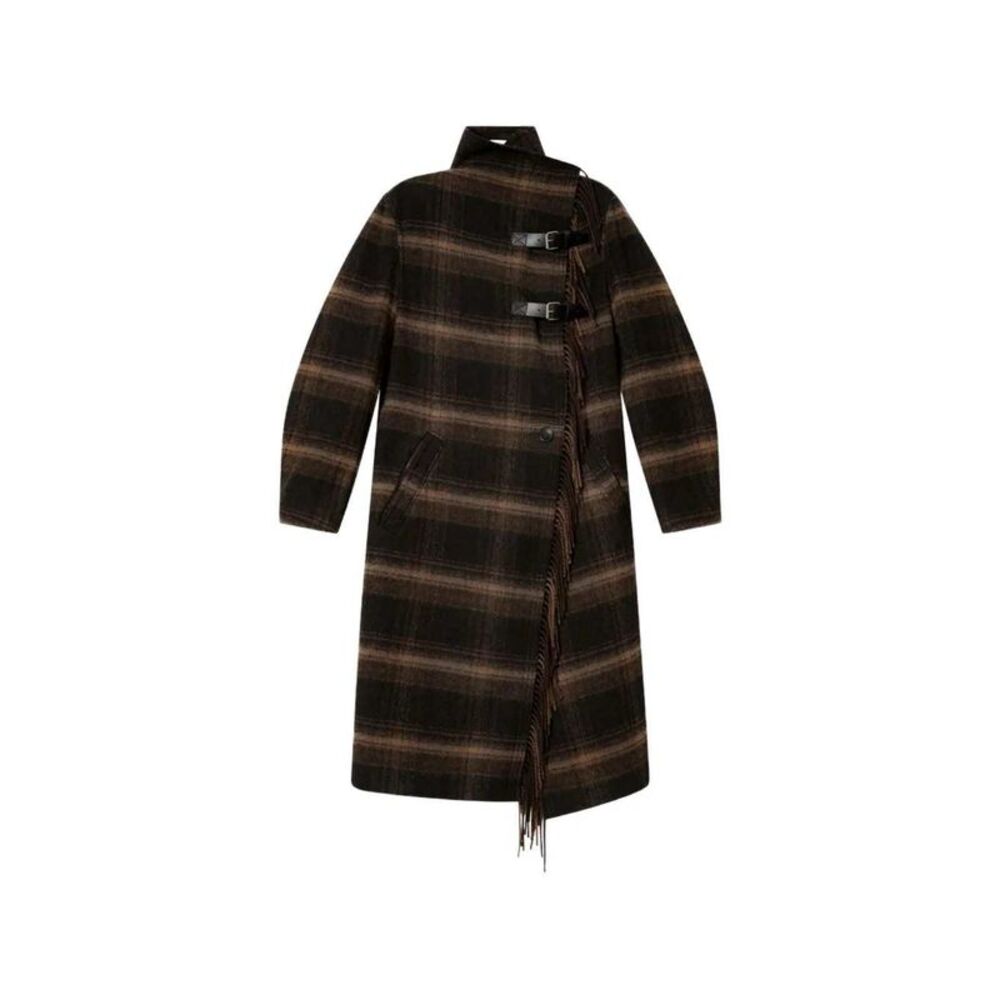Marant Étoile Women Gihan Fringed Check Coat